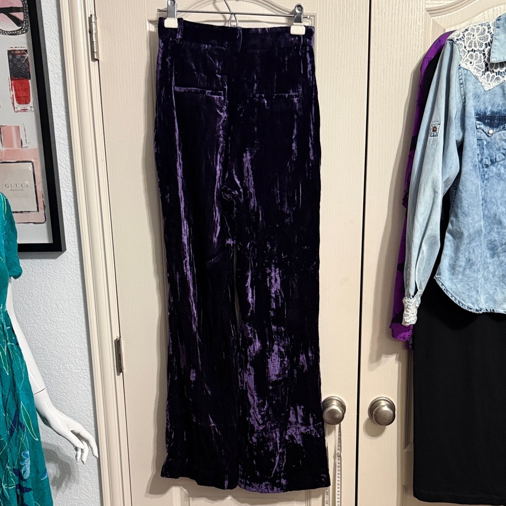 & Other Stories Velvet Cord Kick Flare‎ Trousers Whimsigoth Boho Retro Gothic - Picture 3 of 5